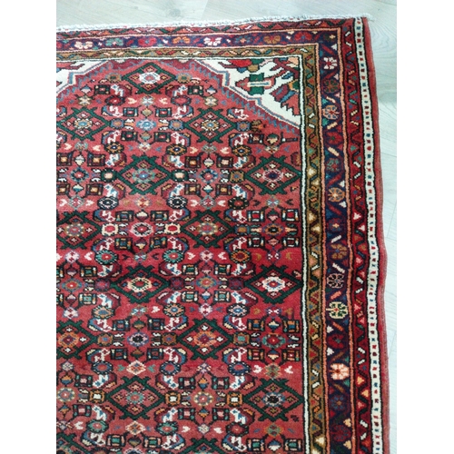 427 - Good quality decorative Persian carpet runner {297 cm L x 105 cm W}.