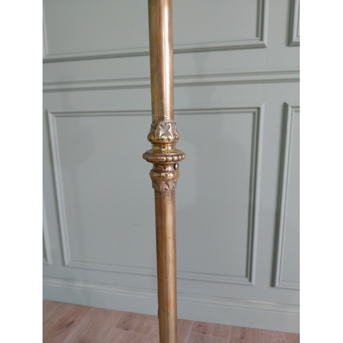 1122 - Exceptional quality 19th C. decorative brass standard lamp {165 cm H x 59 cm Dia.}.