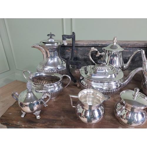 1018 - Two early 20th C. silver plate coffee sets - twelve pieces in total.