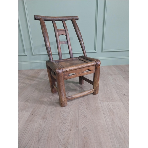 1049 - 19th C. Chinese hardwood side chair {72 cm H x 43 cm W x 42 cm D}.