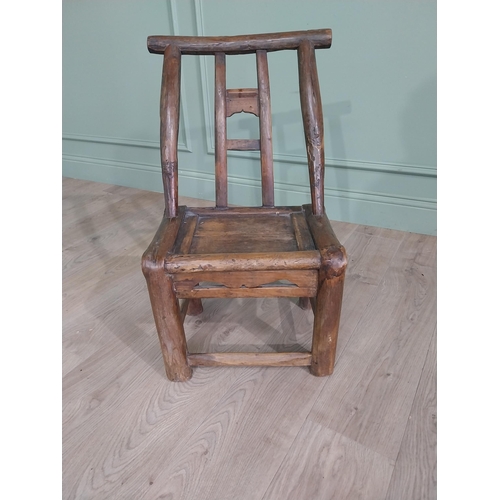 1049 - 19th C. Chinese hardwood side chair {72 cm H x 43 cm W x 42 cm D}.