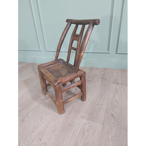 1049 - 19th C. Chinese hardwood side chair {72 cm H x 43 cm W x 42 cm D}.