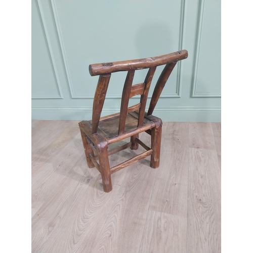 1049 - 19th C. Chinese hardwood side chair {72 cm H x 43 cm W x 42 cm D}.