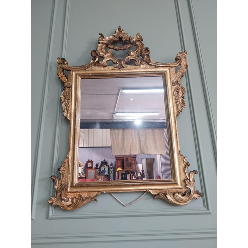 1080 - 19th C. decorative Italian giltwood wall mirror {146 cm H x 100 cm W}.