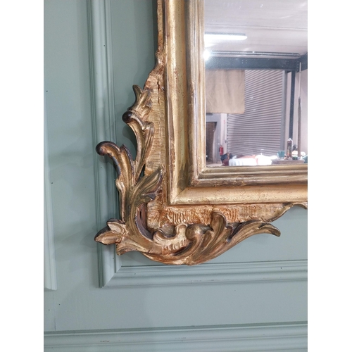 1080 - 19th C. decorative Italian giltwood wall mirror {146 cm H x 100 cm W}.