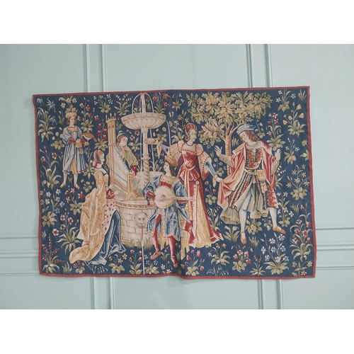 1081 - 20th C. French tapestry depicting figural group {123 cm H x 181 cm W}.