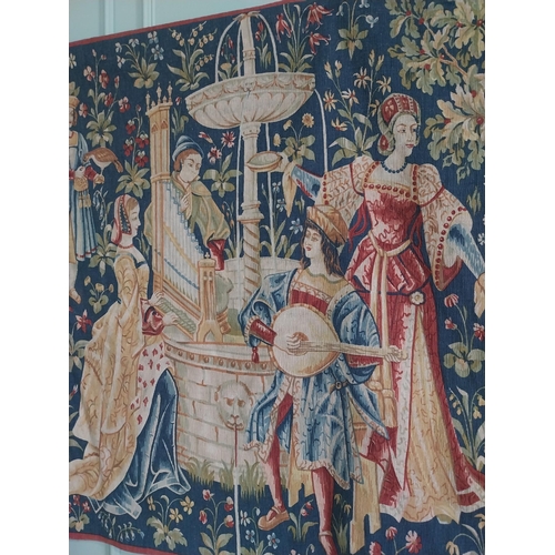 1081 - 20th C. French tapestry depicting figural group {123 cm H x 181 cm W}.