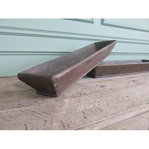 1089 - Pair of early 20th C. painted pine troughs {10 cm H x 66 cm W x 17 cm D}.