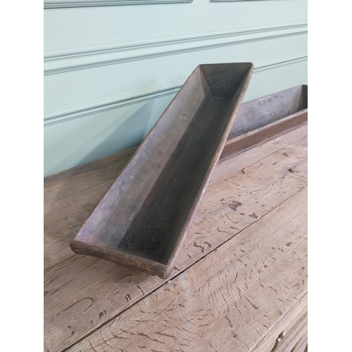 1089 - Pair of early 20th C. painted pine troughs {10 cm H x 66 cm W x 17 cm D}.