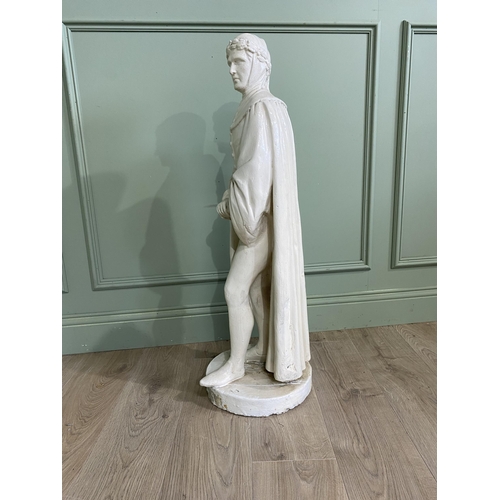 1110 - Early 20th C. plaster statue of Dante {96 cm H x 30 cm W x 32 cm D}.