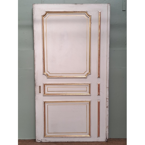 1123 - French gilt raised double sided door panels  {H 224cm x W 120cm x D 4cm }. - NOT AVAILABLE TO VIEW I... 