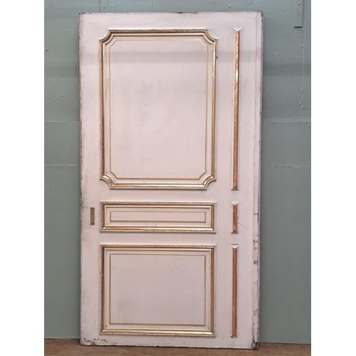 1123 - French gilt raised double sided door panels  {H 224cm x W 120cm x D 4cm }. - NOT AVAILABLE TO VIEW I... 