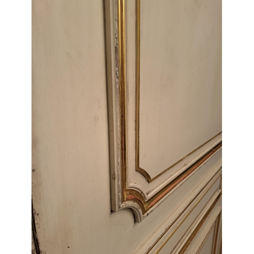 1123 - French gilt raised double sided door panels  {H 224cm x W 120cm x D 4cm }. - NOT AVAILABLE TO VIEW I... 