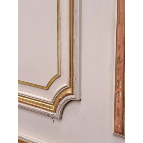 1123 - French gilt raised double sided door panels  {H 224cm x W 120cm x D 4cm }. - NOT AVAILABLE TO VIEW I... 