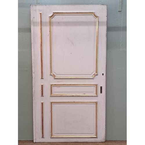 1124 - French gilt raised double sided door panels  {H 224cm x W 120cm x D 4cm }. - NOT AVAILABLE TO VIEW I... 