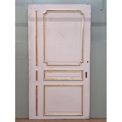 1124 - French gilt raised double sided door panels  {H 224cm x W 120cm x D 4cm }. - NOT AVAILABLE TO VIEW I... 