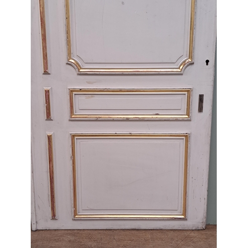 1124 - French gilt raised double sided door panels  {H 224cm x W 120cm x D 4cm }. - NOT AVAILABLE TO VIEW I... 