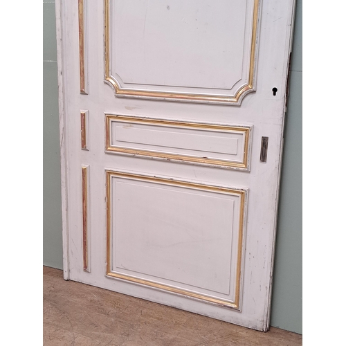 1124 - French gilt raised double sided door panels  {H 224cm x W 120cm x D 4cm }. - NOT AVAILABLE TO VIEW I... 