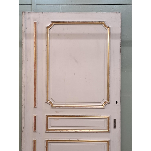 1124 - French gilt raised double sided door panels  {H 224cm x W 120cm x D 4cm }. - NOT AVAILABLE TO VIEW I... 