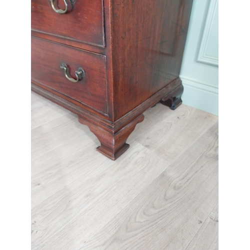 1125 - Good quality Georgian mahogany chest of drawer with three short drawers over three long graduated dr... 