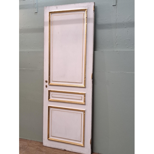 1141 - French gilt raised double sided door panels  {H 221cm x W 82.5cm x D 4cm }. - NOT AVAILABLE TO VIEW ... 