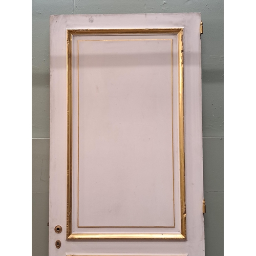 1141 - French gilt raised double sided door panels  {H 221cm x W 82.5cm x D 4cm }. - NOT AVAILABLE TO VIEW ... 