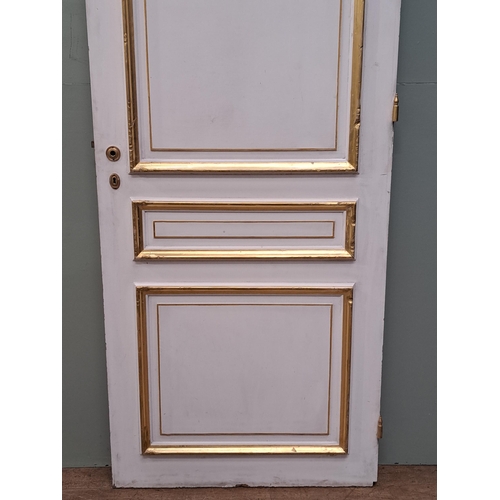 1141 - French gilt raised double sided door panels  {H 221cm x W 82.5cm x D 4cm }. - NOT AVAILABLE TO VIEW ... 