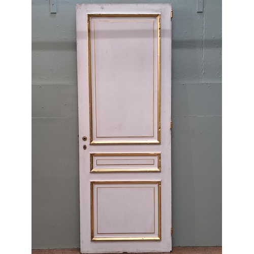 1141 - French gilt raised double sided door panels  {H 221cm x W 82.5cm x D 4cm }. - NOT AVAILABLE TO VIEW ... 