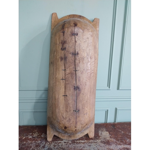 1147 - 19th C. pine dough trough {19 cm H x 118 cm W x 47 cm D}.