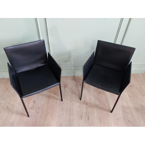 1162 - Pair of designer Italian leather armchairs by Cattelan