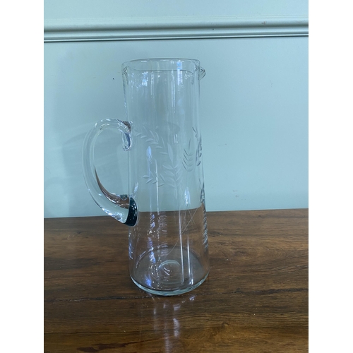 1183 - 19th C. cut glass water jug {29 cm H x 16 cm W x 11 cm D}.