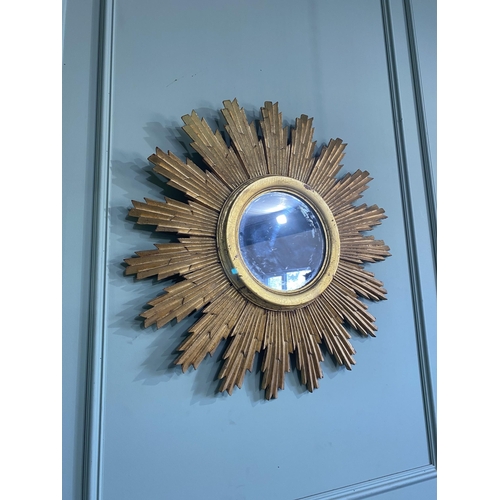 1189 - Good quality giltwood sunburst wall mirror {86 cm Dia.}.