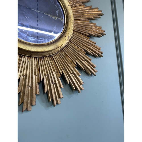 1189 - Good quality giltwood sunburst wall mirror {86 cm Dia.}.