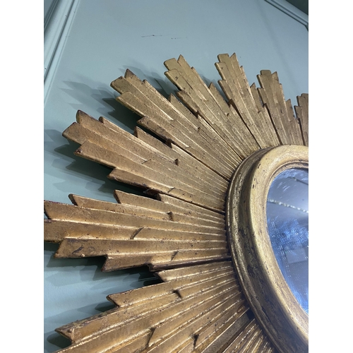 1190 - Good quality giltwood sunburst wall mirror {86 cm Dia.}.