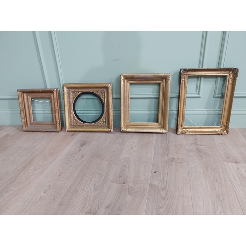 1202 - Collection of four 19th C. giltwood picture frames {45 cm H x 34 cm W, 41 cm H x 34 cm W, 37 cm H x ... 