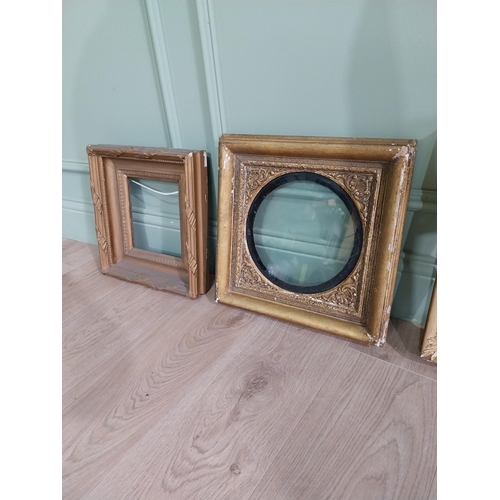 1202 - Collection of four 19th C. giltwood picture frames {45 cm H x 34 cm W, 41 cm H x 34 cm W, 37 cm H x ... 