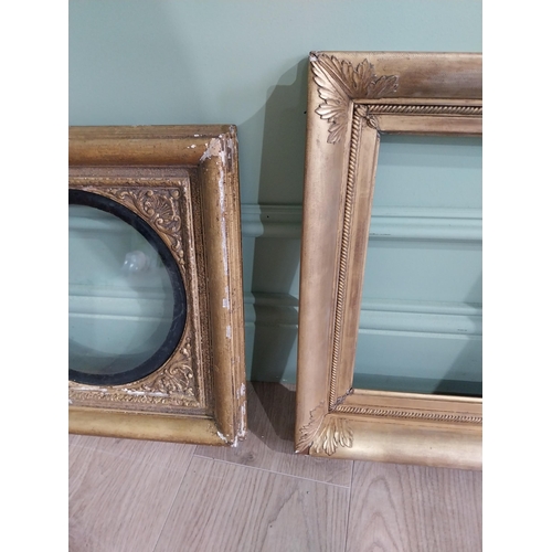 1202 - Collection of four 19th C. giltwood picture frames {45 cm H x 34 cm W, 41 cm H x 34 cm W, 37 cm H x ... 