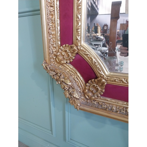 1257 - Decorative French gilt wall mirror in the Victorian style {200 cm H x 110 cm W}.