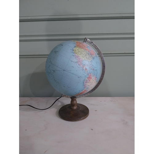 1270 - 1950s terrestrial world globe {42 cm H x 32 cm Dia.}.