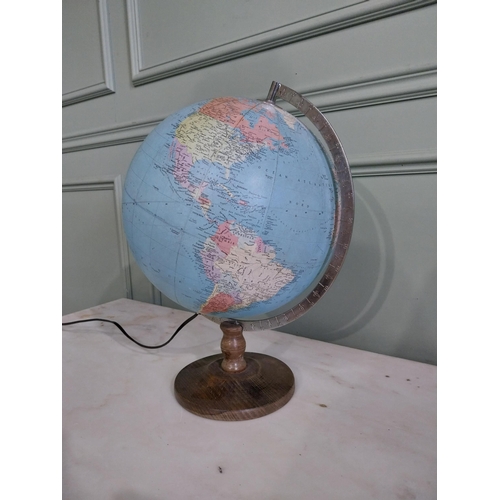 1270 - 1950s terrestrial world globe {42 cm H x 32 cm Dia.}.