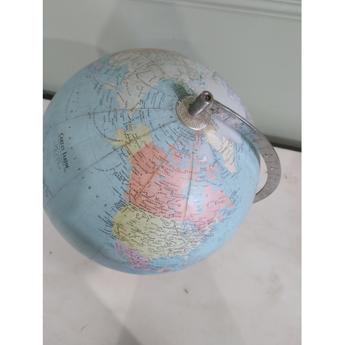 1270 - 1950s terrestrial world globe {42 cm H x 32 cm Dia.}.