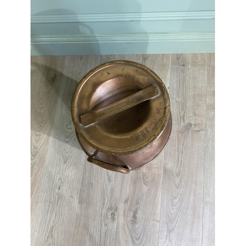 1287 - Copper creamery can {53 cm H x 30 cm Dia.}.