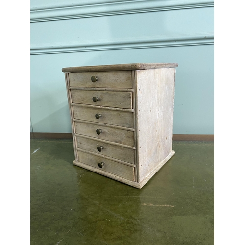 1319 - 19th C. pine watch makers cabinet {26 cm H x 22 cm W x 21 cm D}.