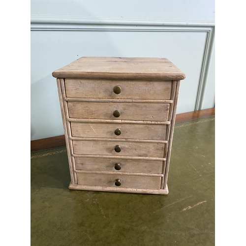 1319 - 19th C. pine watch makers cabinet {26 cm H x 22 cm W x 21 cm D}.