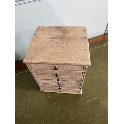 1319 - 19th C. pine watch makers cabinet {26 cm H x 22 cm W x 21 cm D}.