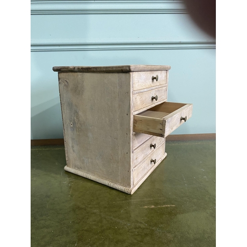 1319 - 19th C. pine watch makers cabinet {26 cm H x 22 cm W x 21 cm D}.