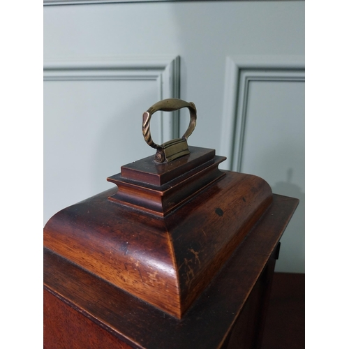 133 - Early 20th C. mahogany bracket clock with silvered dial mounted with silver plaque presented to Reve... 