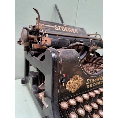 1364 - Stoewer typewriter  {H 20cm x W 40cm x D 30cm }. - NOT AVAILABLE TO VIEW IN PERSON