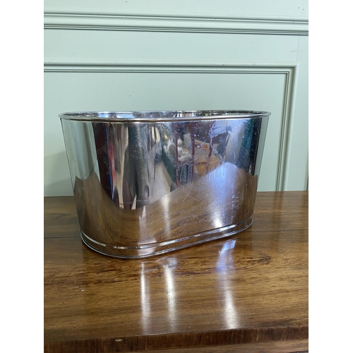 1376 - Good quality French silver plate Champagne bucket {24 cm H x 43 cm W x 29 cm D}.