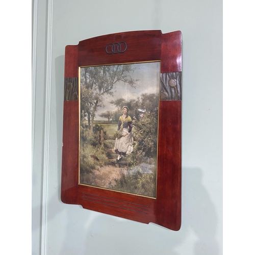 152 - Pair of Helen Allingham Woodland scenes coloured prints and Art Nouveau mahogany frames {87 cm H x 6... 